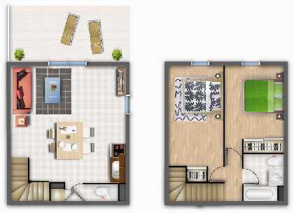 2-bed lot plan example 60m�
